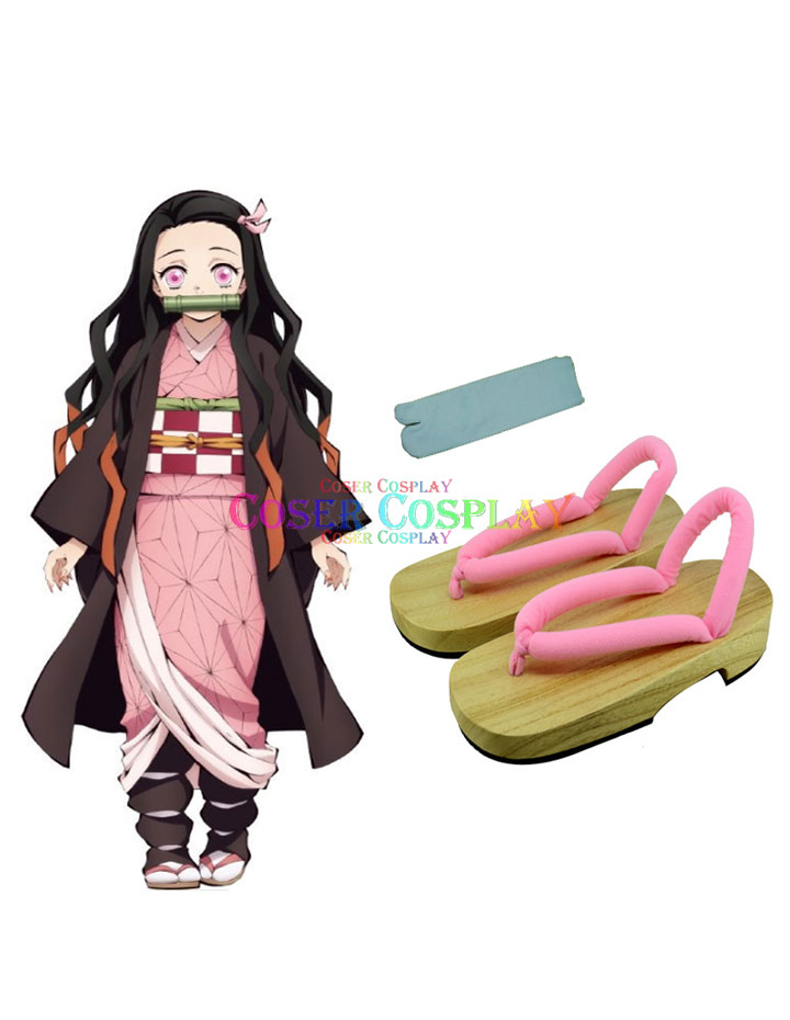 Demon Slayer Kamado Nezuko Cosplay Wooden Shoes